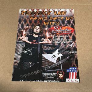 TOMMY LEE - Schecter Guitars - 2002 Print Advertisement